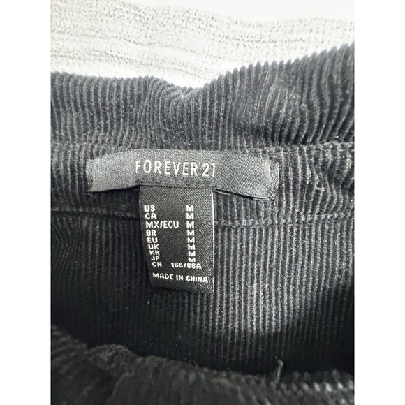Forever 21 Oversized Corduroy BLACK   Shirt Jacket Women's  Retro SZ MEDIUM - Picture 8 of 10